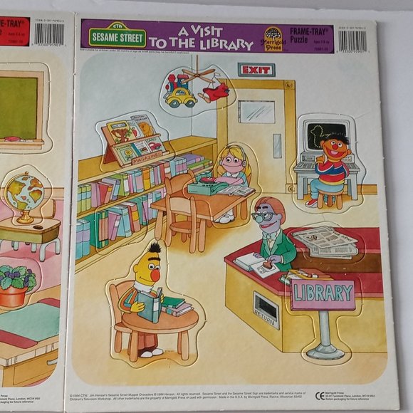 Vintage Sesame Street Puzzles 1984 Merrigold Press - Picture 2 of 6